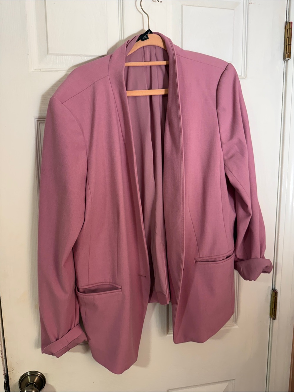 Ann Taylor Mauve Open-Front Blazer